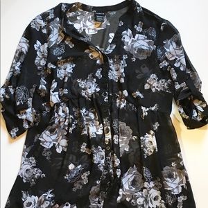 Torrid Floral Hi-Lo Tunic Top